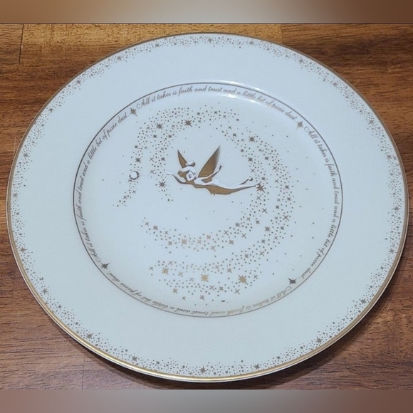 Disney gallery tinkerbell gold trimmed plate - Picture 1 of 4
